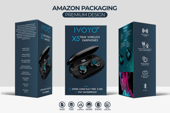 I will design amazon product packaging design in 24 hours