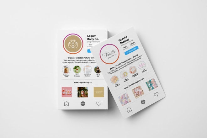 I will design an instagram business card for you