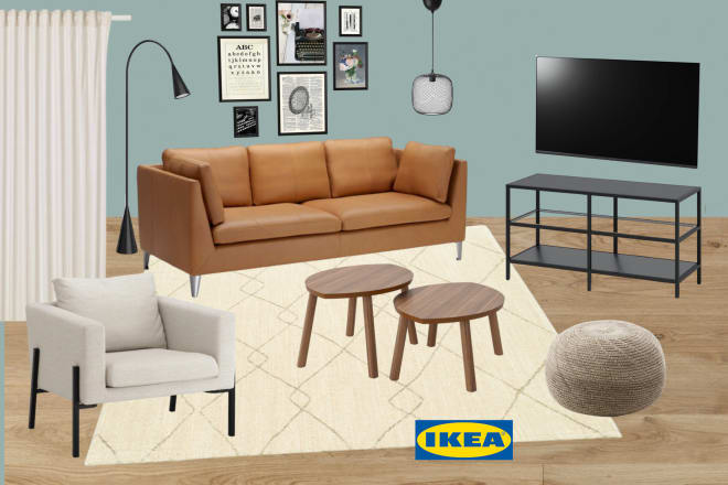 I will design and decorate your room with ikea furniture