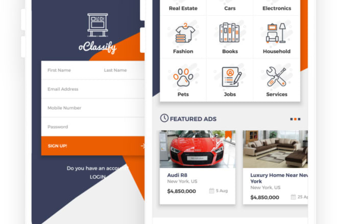 I will design and develop classified android app