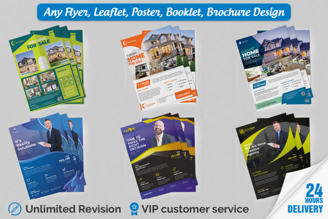 I will design any business flyer, brochure, booklet 24 hour