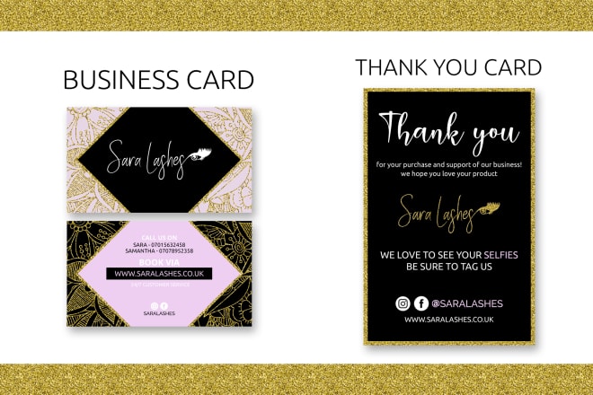 I will design business card and thank you card for your business