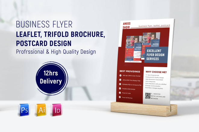 I will design business flyer, leaflet, trifold brochure, postcard