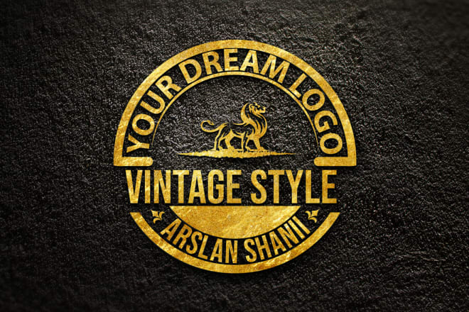 I will design circle, vintage logo in unique style