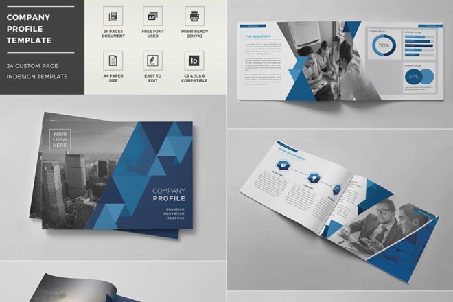 I will design company profile and corporate brochures