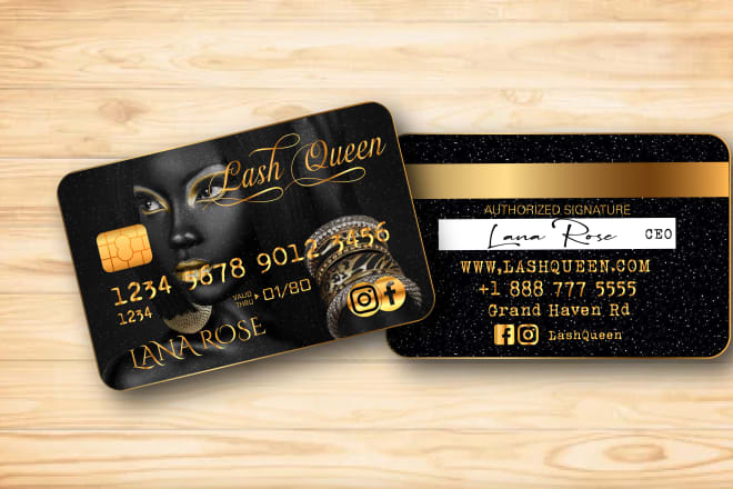 I will design credit card, debit card style business cards