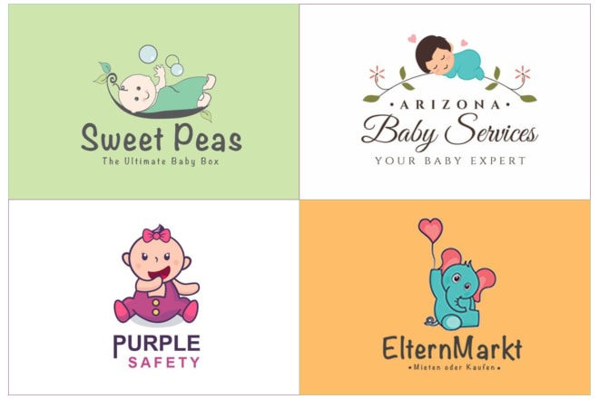 I will design cute baby logo for your shop and products