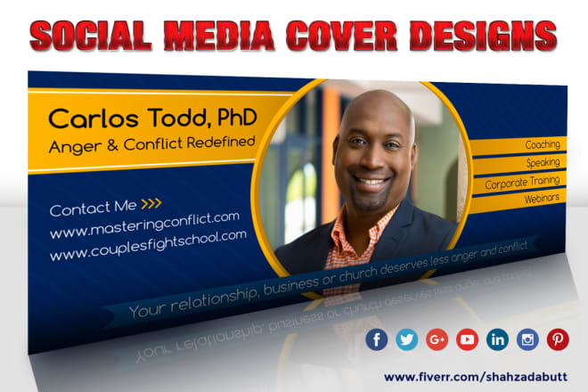 I will design facebook, twitter, youtube or linkedin cover banner