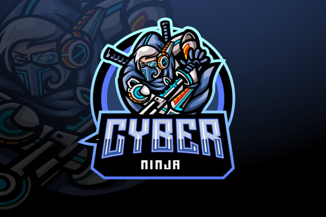I will design gamer ninja mascot logo