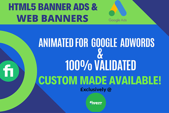 I will design html5 banner ads and web banners for google adwords