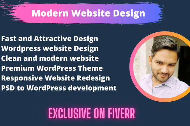 I will design modern website or redesign modern wordpress website