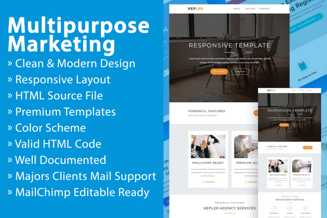 I will design multipurpose marketing email templates HTML