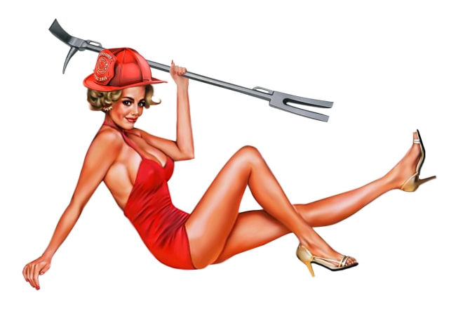 I will design pin up girl style illustration or pin up logo