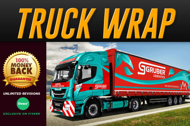 I will design premium quality truck, food truck wrap, trailer wraps