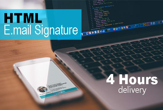 I will design professional clickable html email signature
