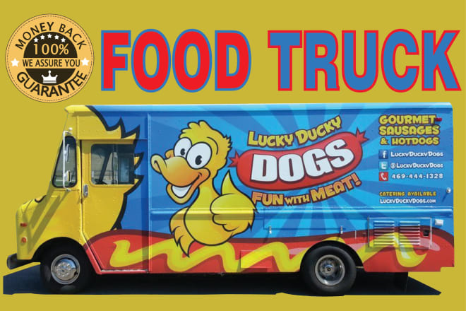 I will design professional food truck wrap, vehicle wrap