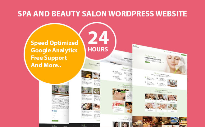 I will design spa and beauty salon wordpress website