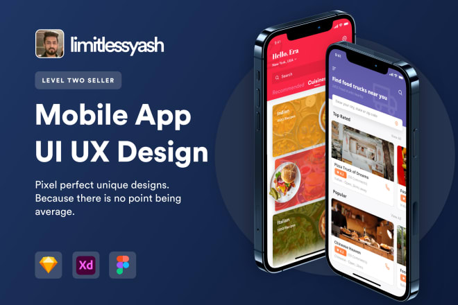 I will design stunning mobile app UI UX wireframe