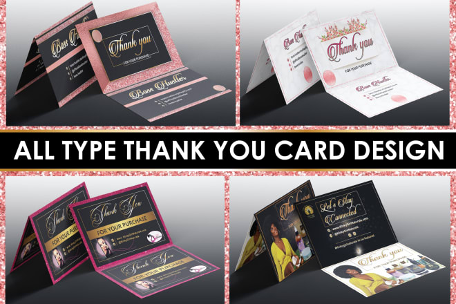 I will design thank you cards for your hair or beauty business