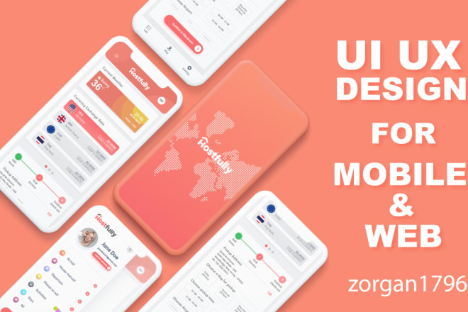 I will design ui ux for mobile app and web in adobe xd