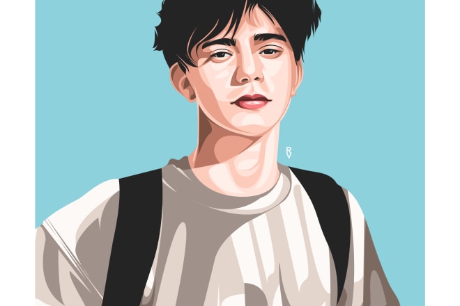 I will design vector portraits in cute styles in 1 day
