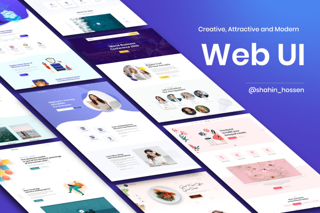 I will design web UI and website template or landing page using figma