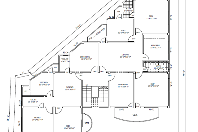 I will design your floor plan elevation section in autocad
