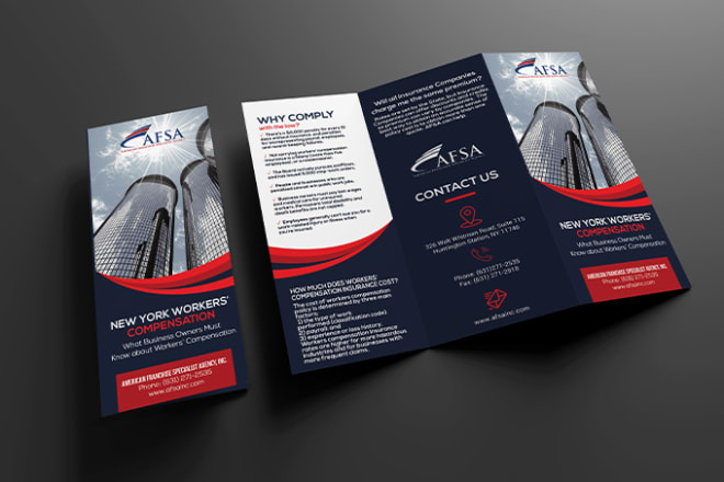 I will design your professional trifold or bifold brochure