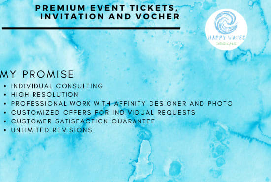 I will design your ticket, invitation and vocher for any events