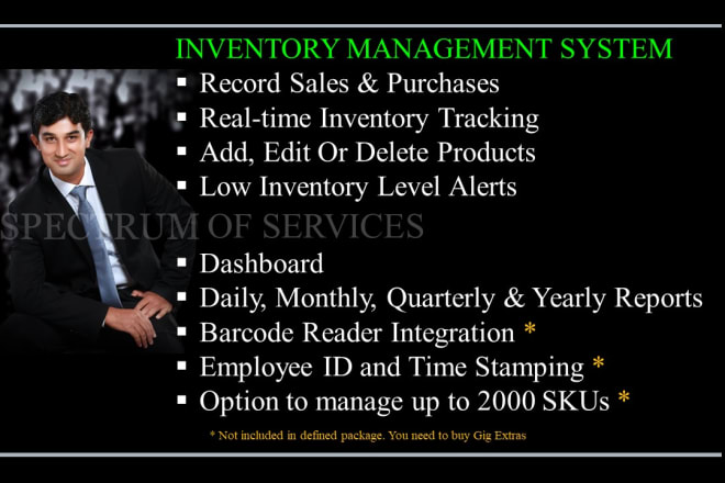 I will develop inventory management system in excel