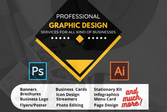 I will do adobe photoshop and adobe illustrator work for you