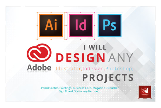 I will do any adobe illustrator, photoshop, indesign work