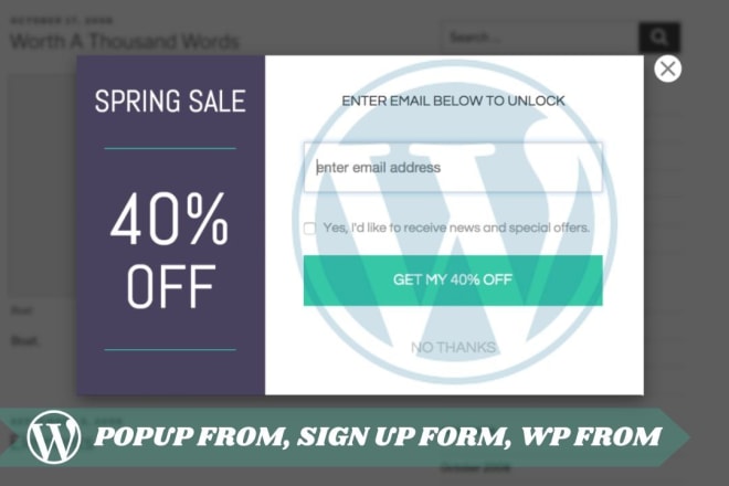 I will do any kind of wordpress popup page with elementor, opt in the popup, mailchimp