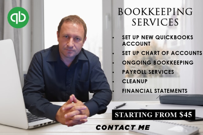 I will do bookkeeping services in quickbooks online