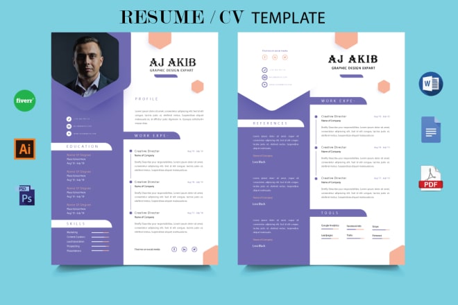 I will do clean and attractive resume design or CV design for a job