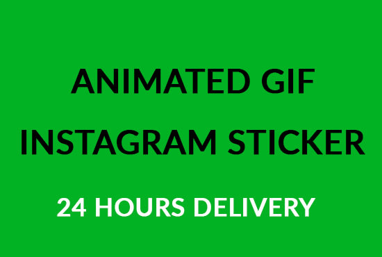 I will do create instagram GIF stickers, gif animation