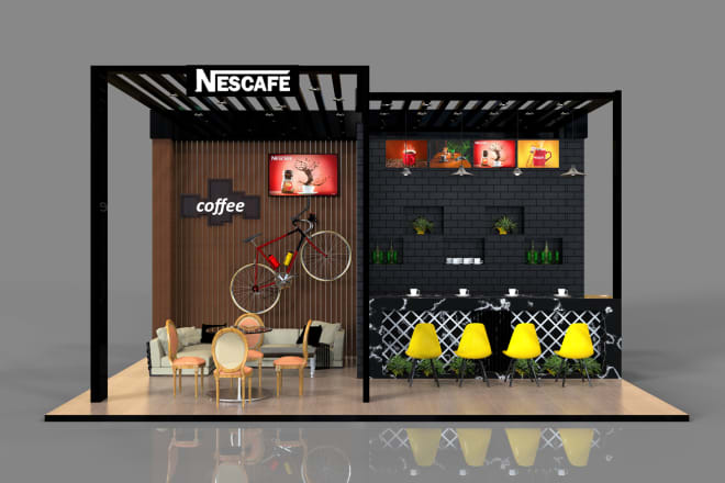 I will do creative 3d stall design