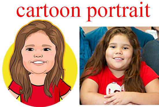 I will do custom cartoon portrait and caricature, illustration