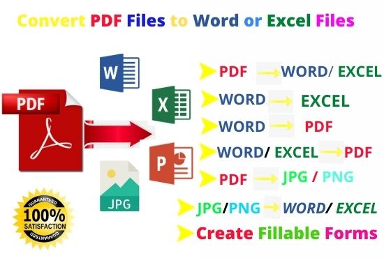 I will do file conversion, pdf to word,excel,pdf conversion, file formatting