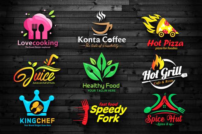 I will do food,coffee,kitchen,fast food,restaurant,catering and 3d logo design