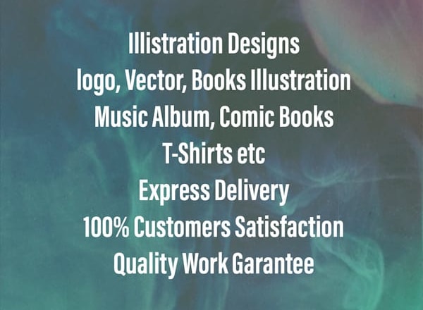 I will do illustration designs vector, logo, etc