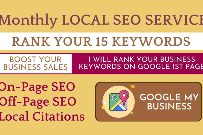 I will do local citations services and complete monthly local SEO service