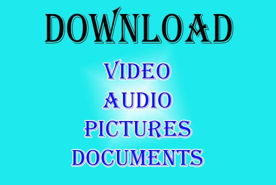 I will do mass downloading of pictures, images, audio music and videos