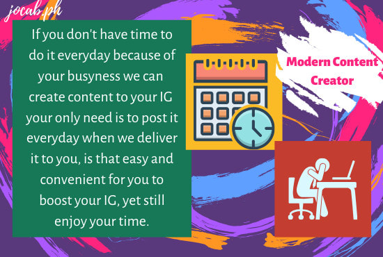 I will do modern content creator in your instagram