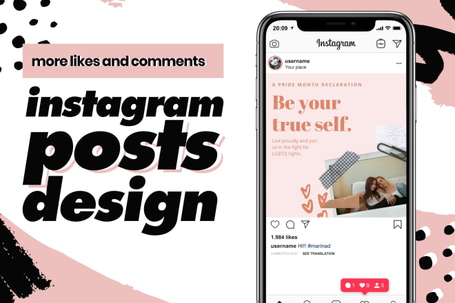 I will do modern instagram post and stories design