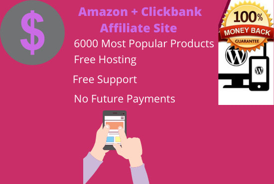 I will do premium amazon affiliate and clickbank affiliate website to make money online