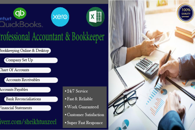 I will do remote bookkeeping and accounting in quickbooks and xero