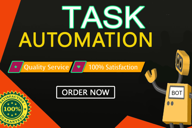 I will do tasks automation, web scraping, data extraction, python scripting