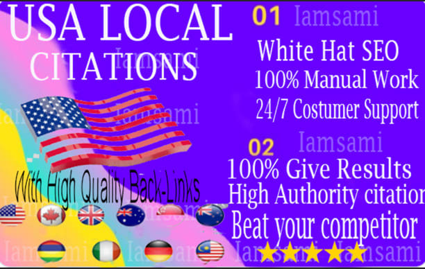 I will do USA local citations for local seo