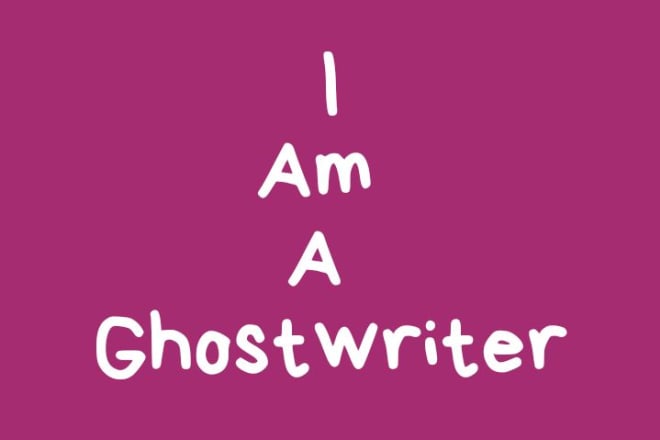 I will do your ghost writing jobs